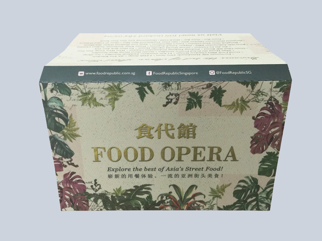 Food Opera (3panel) customised tissue pack