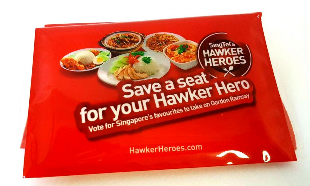 Singtel Hawker Heroes printing tissue singapore
