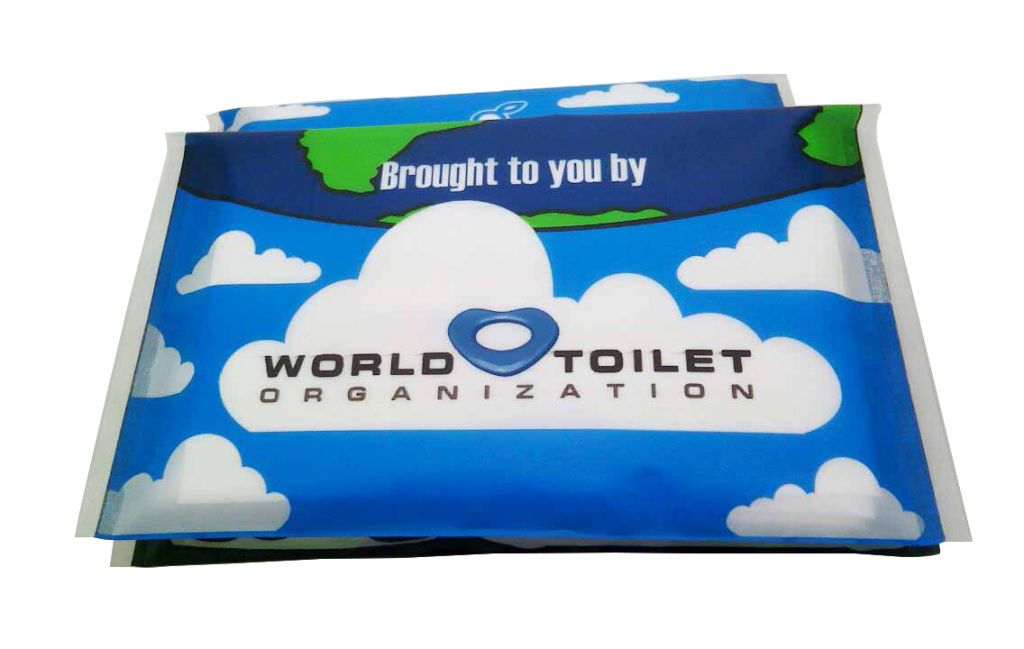 World Toilet Organisation customised tissue pack