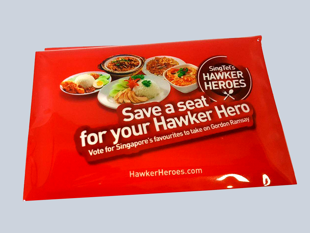 Singtel Hawker Heroes advertising tissue